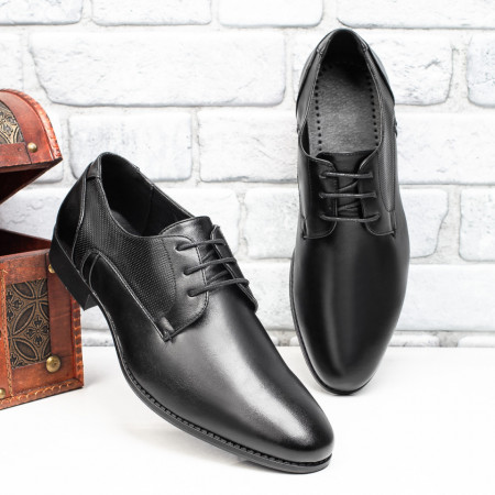 Pantofi barbati, Pantofi eleganti barbati cu siret negri MOD09581, modlet.ro