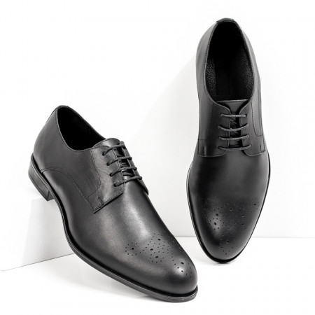 REDUCERI INCALTAMINTE, Pantofi eleganti barbati din Piele Naturala negri MOD08312, modlet.ro