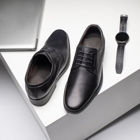 Pantofi eleganti barbati negri din Piele naturala NICU10, 2, modlet.ro