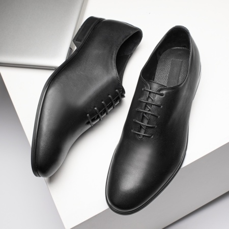 Plateste Jumatate!, Pantofi negri eleganti barbati din Piele naturala MOD11899, modlet.ro