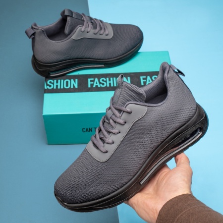 Adidasi barbati, Pantofi sport barbati cu siret din material textil gri MOD13192, modlet.ro