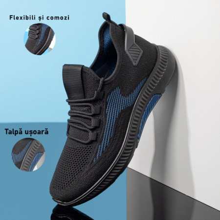 Pantofi sport barbati cu siret negri MOD11099, 3, modlet.ro