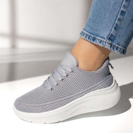 Pantofi sport dama cu platforma gri EMA20, 2, modlet.ro