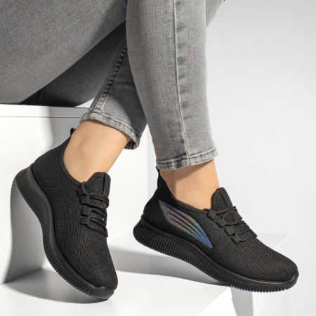 Pantofi sport dama cu siret negri ZEF13186, 3, zeforia.ro