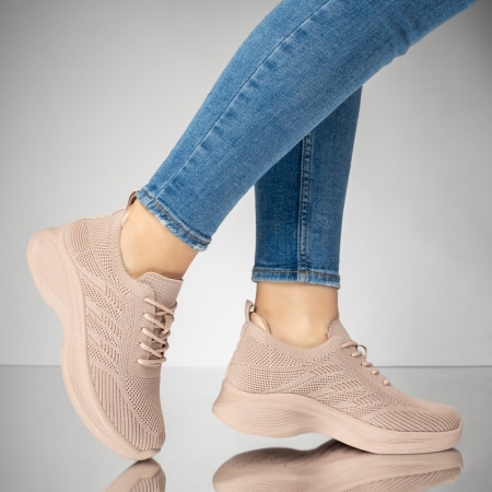 Pantofi sport dama cu talpa groasa roz ZEF13235, 4, zeforia.ro
