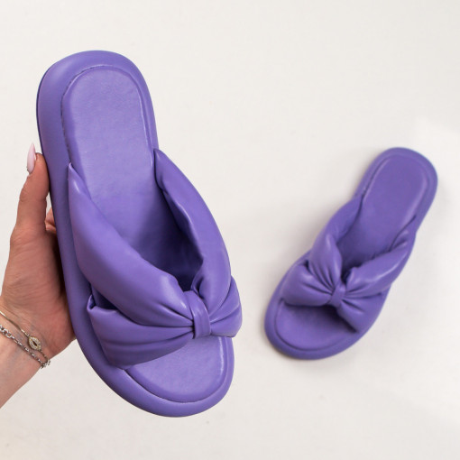 Papuci casual dama cu talpa groasa mov MOD04037