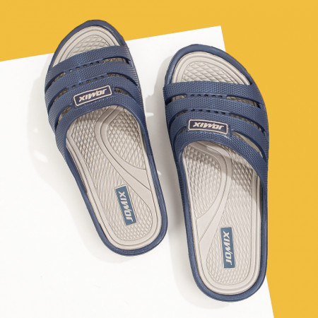 Papuci de plaja barbati albastri cu gri MDL09016
