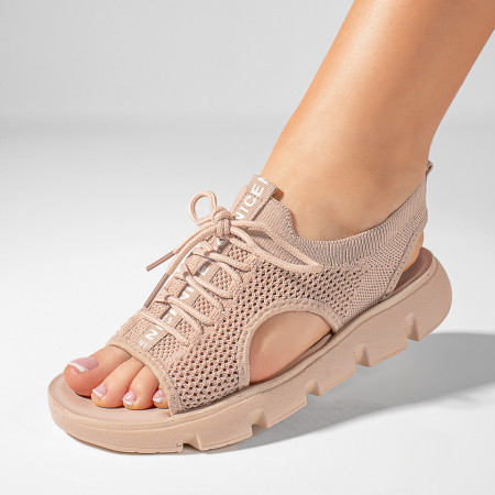 Sandale dama roz cu talpa joasa ZEF11347