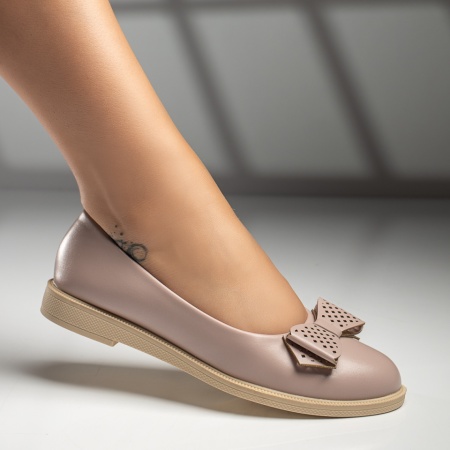 Balerini si Mocasini Dama, Balerini dama cu fundita nude MOD11661, modlet.ro