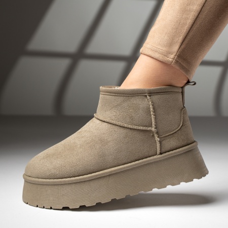 Cizme dama scurte verde suede MOD12590, 3, modlet.ro