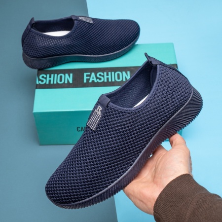Adidasi barbati, Espadrile barbati cu talpa joasa albastru inchis MOD13234, modlet.ro