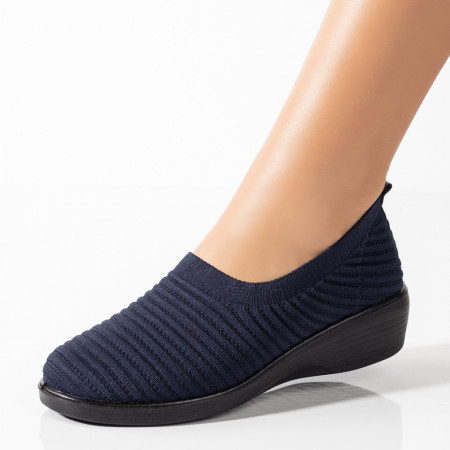 Pantofi dama, Espadrile casual dama din material textil albastre MOD09443, modlet.ro