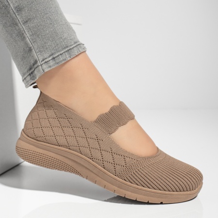 Espadrile dama cu talpa groasa khaki EMA12, 4, modlet.ro