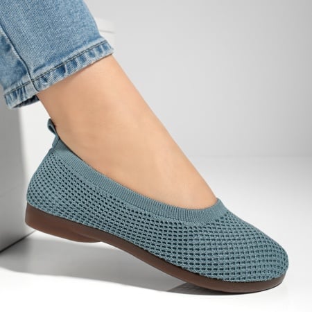 Espadrile dama cu talpa joasa din material textil albastru deschis ZEF13064, 3, zeforia.ro