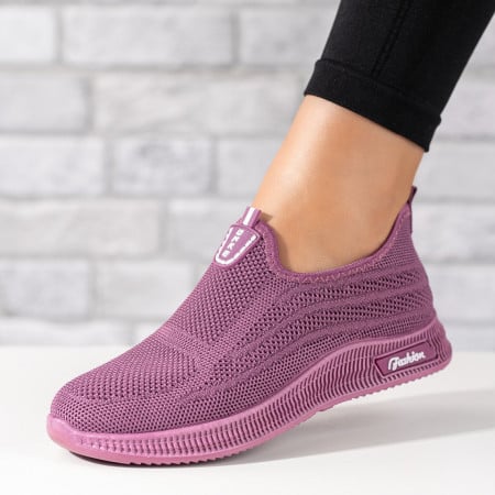 Espadrile sport dama, Espadrile dama mov din material textil ZEF09770, zeforia.ro