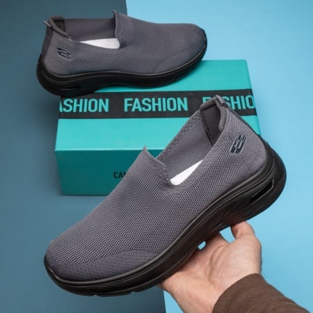 Espadrile sport barbati cu talpa groasa gri ZEF13188