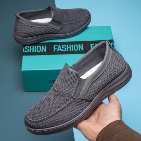 Incaltaminte barbati, Espadrile sport barbati din material textil gri ZEF13182, zeforia.ro