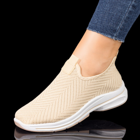 Incaltaminte dama, Espadrile sport dama cu talpa groasa bej ZEF04383, zeforia.ro