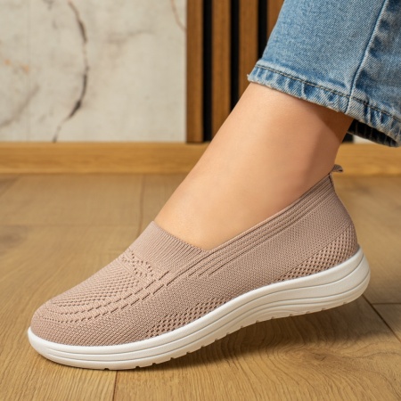 Incaltaminte dama, Espadrile sport dama cu talpa joasa si perforatii roz MOD13056, modlet.ro