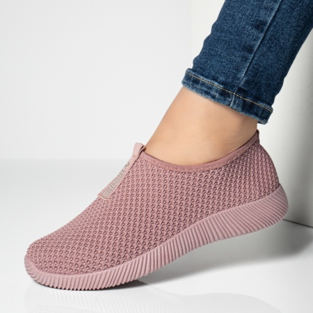 Espadrile sport dama din material textil roz MOD13057, 2, modlet.ro