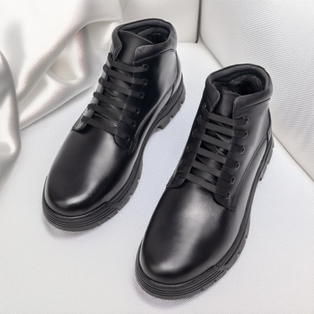 Ghete barbati negre din Piele Naturala MOD12514, 3, modlet.ro