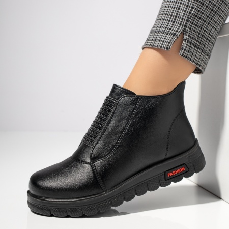 Ghete dama cu fermoar negre MOD12205, 4, modlet.ro