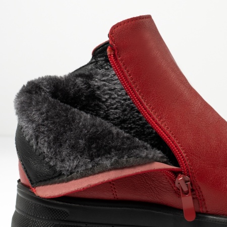 Ghete dama cu fermoar rosii MOD06545, 2, modlet.ro