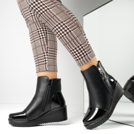 Ghete dama cu platforma negre MOD14131, 2, modlet.ro