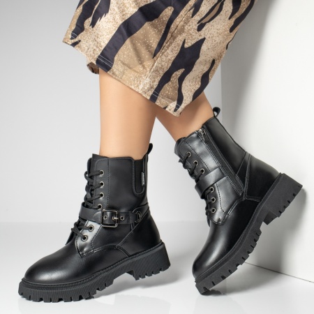 Ghete dama negre cu fermoar MOD12191, 2, modlet.ro