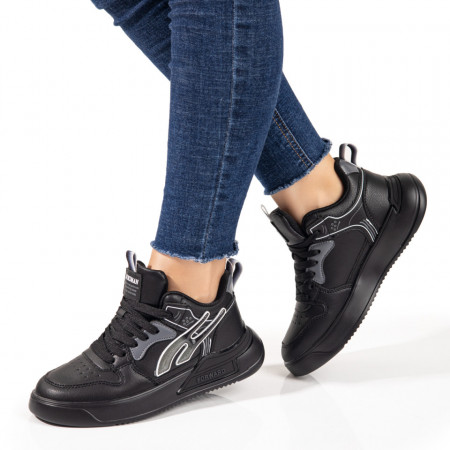 Ghete dama sport negre cu gri MOD10530
