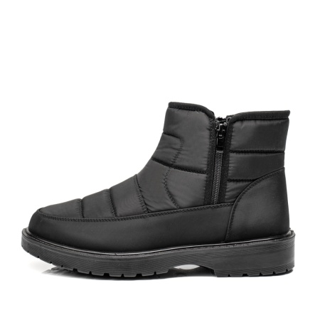 Ghete negre cu fermoar din fas MOD14163, 2, modlet.ro