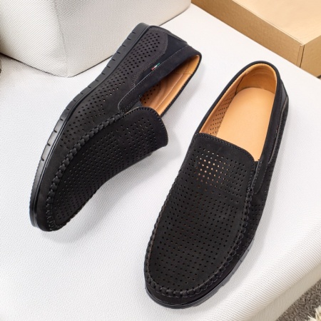 Incaltaminte barbati, Mocasini barbati cu perforatii negru suede ZEF13558, zeforia.ro