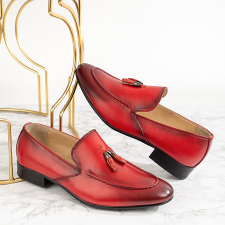 Plateste Jumatate!, Mocasini barbati rosii* MOD09363, modlet.ro