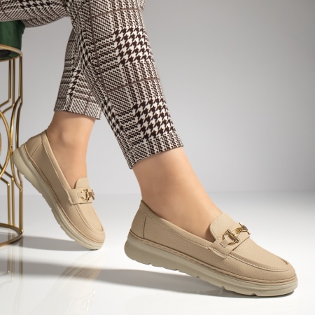Mocasini dama bej MOD13270, 4, modlet.ro