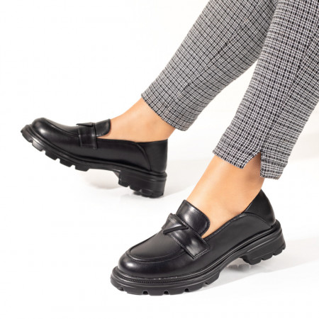 Mocasini dama negri cu talpa groasa MOD10049, 3, modlet.ro