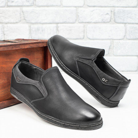 REDUCERI INCALTAMINTE, Pantofi barbati casual negri MOD06077, modlet.ro