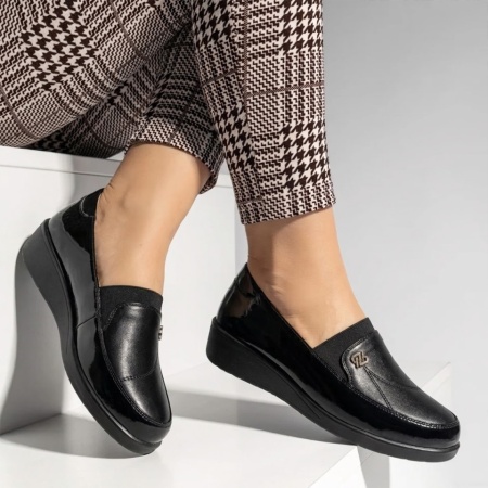 Pantofi casual dama cu platforma negri MARA23, 3, modlet.ro