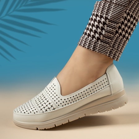 Pantofi casual dama cu platforma si perforatii negri MOD14241, 2, modlet.ro