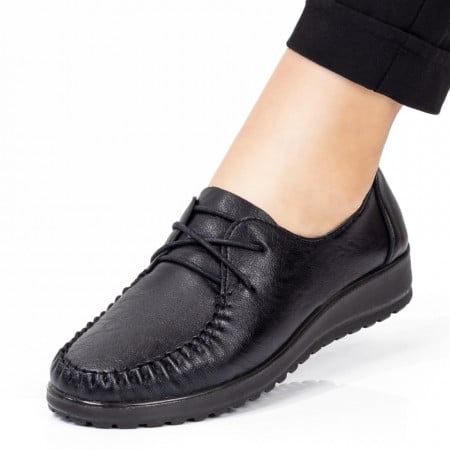 Pantofi casual dama cu siret negri ZEF03863, 3, zeforia.ro