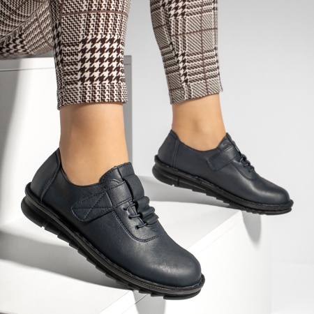 Pantofi casual dama cu siret si scai albastri MOD13227, 4, modlet.ro