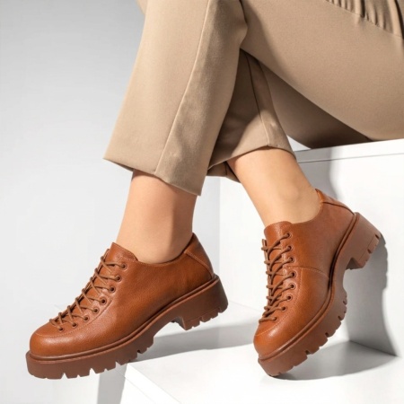 Pantofi casual dama cu talpa groasa maro ANA71, 2, modlet.ro