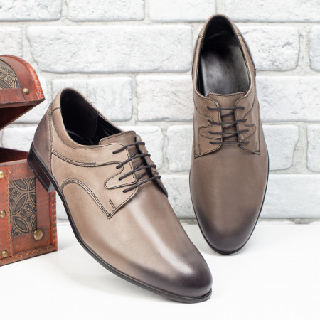 REDUCERI INCALTAMINTE, Pantofi eleganti barbati din Piele naturala gri MOD09863, modlet.ro