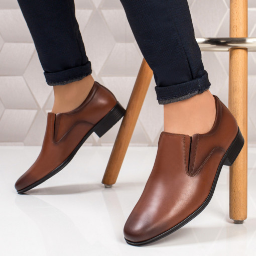 Pantofi eleganti barbati maro din Piele naturala MDL03545