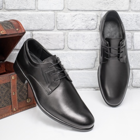 Pantofi barbati, Pantofi eleganti barbati negri din Piele naturala MOD13074, modlet.ro