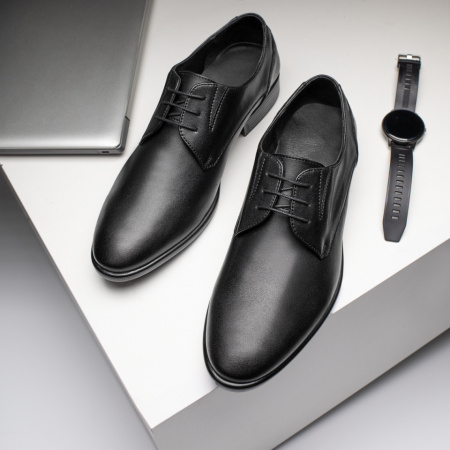 REDUCERI INCALTAMINTE, Pantofi negri eleganti barbati din Piele naturala MOD11561, modlet.ro