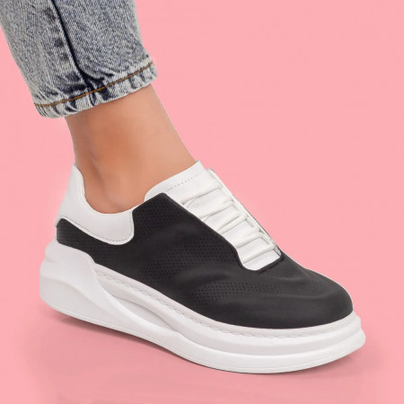 Pantofi sport dama negri cu talpa groasa MOD05919, 2, modlet.ro
