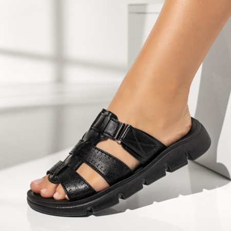 Papuci dama casual cu scai negri MOD13852