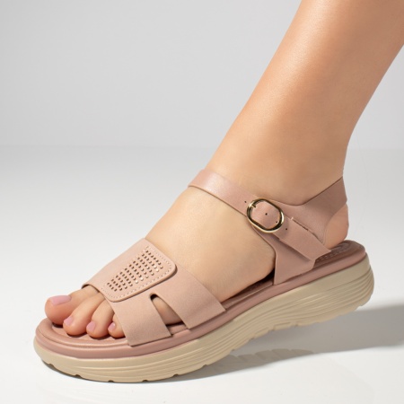 Sandale dama cu platforma roz ZEF13395, 3, zeforia.ro