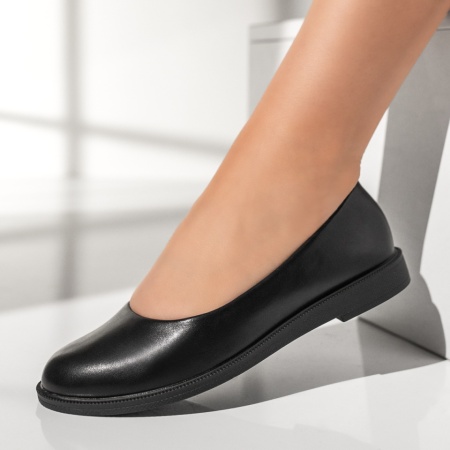 Balerini si Mocasini Dama, Balerini dama cu talpa joasa negri MOD11011, modlet.ro