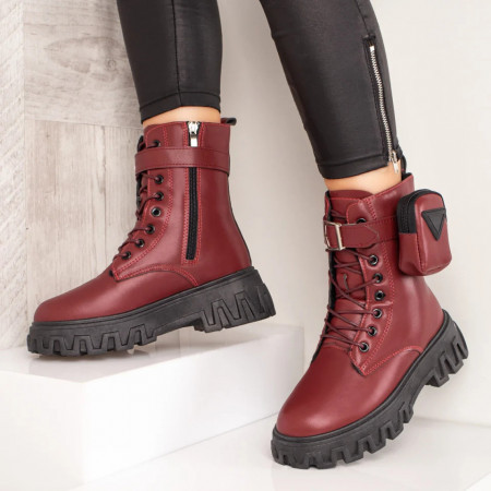 Bocanci dama visinii cu siret, catarama si accesoriu detasabil MOD07537, 4, modlet.ro